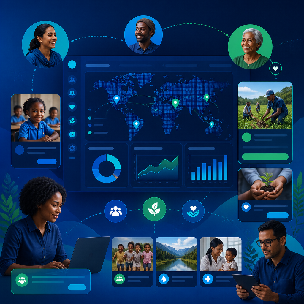 Connected community programmes and people on a digital platform