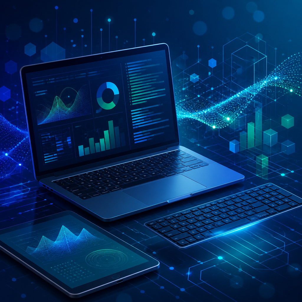 Digital learning workstation illustration