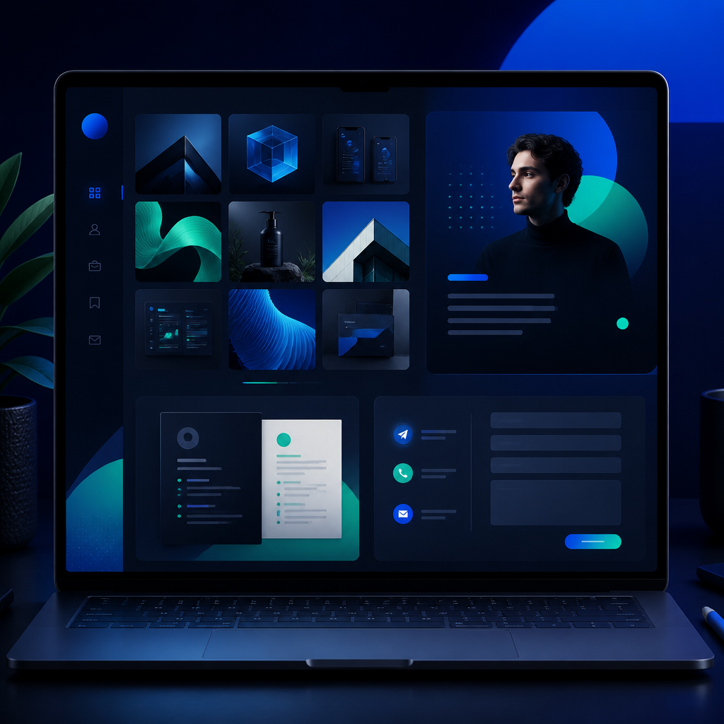 Personal portfolio website with projects, profile and CV sections