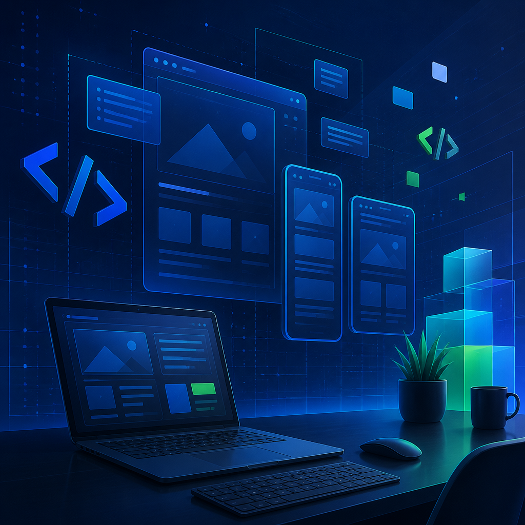 Web development interface illustration